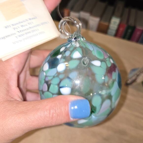 Pairpont Witch Ball Vintage with tag light green lavander - Picture 4 of 8